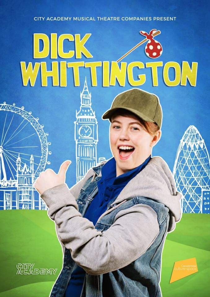 Becca Early performing as Dick in Dick Whittington